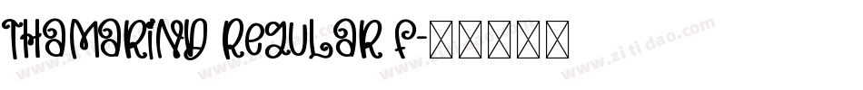 Thamarind Regular f字体转换